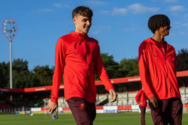 SALFORD, ENGLAND - Tuesday, August 30, 2022: Liverpool's Bobby Clark before the English Football League Trophy Northern Group D match between Salford City FC and Liverpool FC Under-21's at Moor Lane. (Pic by David Rawcliffe/Propaganda)