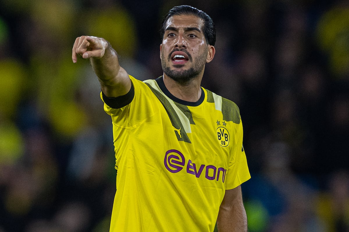 MANCHESTER, ENGLAND - Wednesday, September 14, 2022: Borussia Dortmund's Emre Can during the UEFA Champions League Group G game between Manchester City FC and Borussia Dortmund. (Pic by David Rawcliffe/Propaganda)