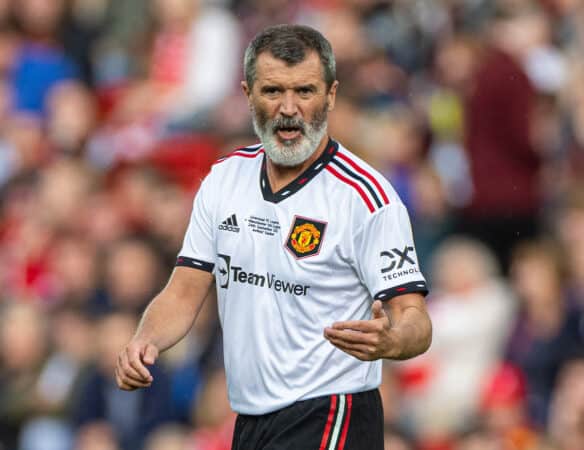 LIVERPOOL, ENGLAND - Saturday, September 24, 2022: Manchester United's Roy Keane during the LFC Foundation friendly 'Legends of the North' match between Liverpool FC Legends and Manchester United FC Legends at Anfield. (Pic by David Rawcliffe/Propaganda)