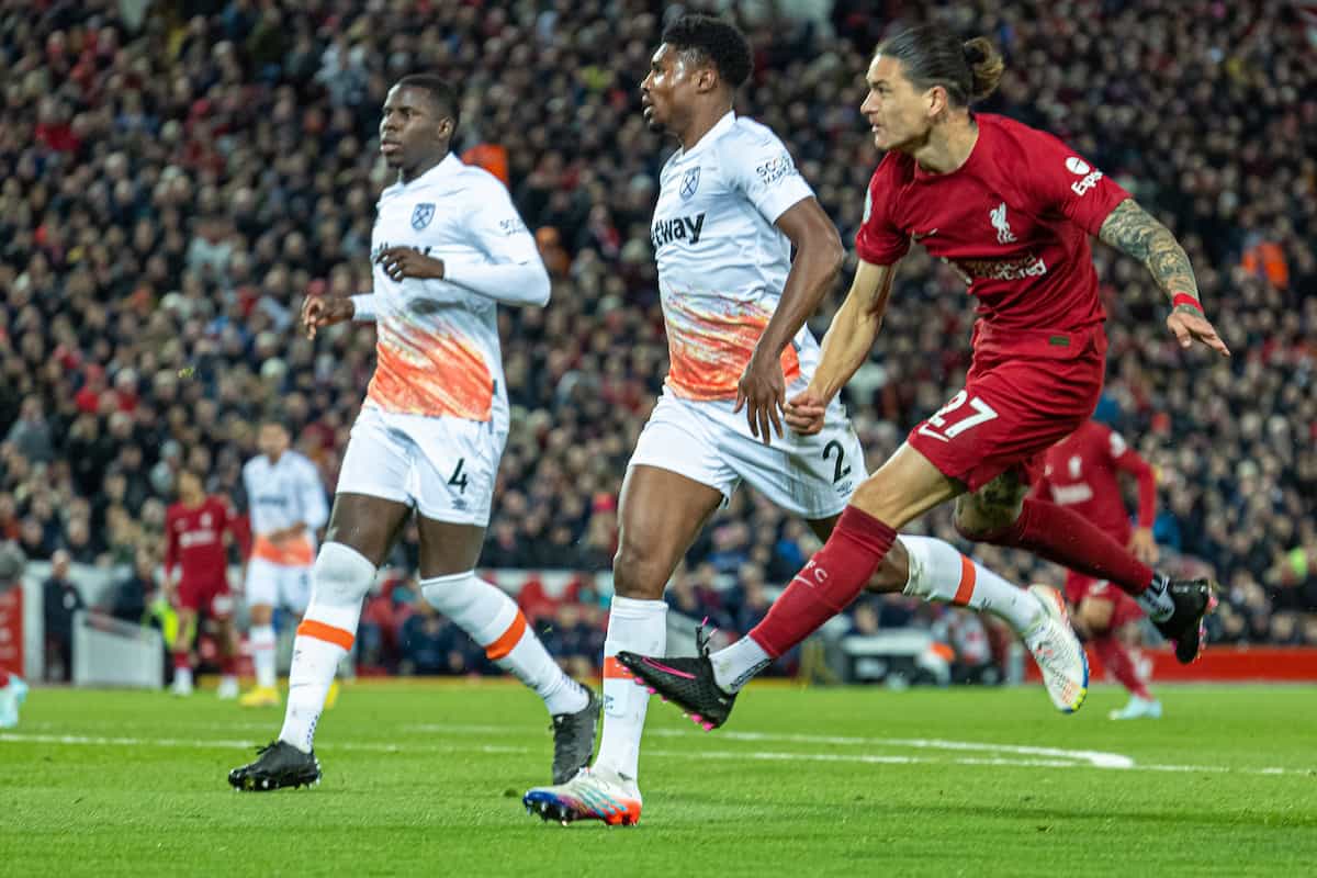 Liverpool 10 West Ham Nunez the star in tight Anfield win Liverpool