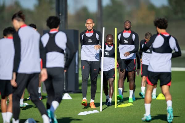 LIVERPOOL, ENGLAND - Tuesday, October 11, 2022: Liverpool's Fabio Henrique Tavares during a training session at the AXA Training Centre ahead of the UEFA Champions League Group A matchday 4 game between Glasgow Rangers FC and Liverpool FC. (Pic by Jessica Hornby/Propaganda)