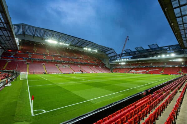 LIVERPOOL, ENGLAND - Tuesday, November 1, 2022: A general view before the UEFA Champions League Group A matchday 6 game between Liverpool FC and SSC Napoli at Anfield. (Pic by David Rawcliffe/Propaganda)