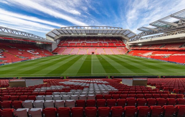 LIVERPOOL, ENGLAND - Saturday, November 12, 2022: A general view of Anfield showing the recently developed Main Stand seen before the FA Premier League match between Liverpool FC and Southampton FC at Anfield. (Pic by David Rawcliffe/Propaganda)