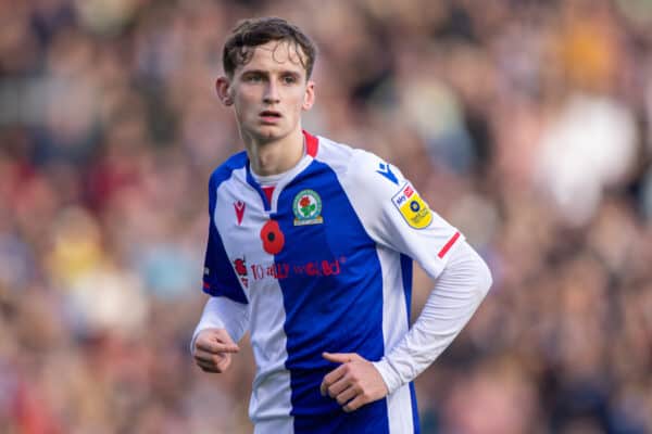 BURNLEY, ENGLAND - Sunday, November 13, 2022: Blackburn Rovers' Tyler Morton during the Football League Championship match between Burnley FC and Blackburn Rovers FC at Turf Moor. (Pic by David Rawcliffe/Propaganda)