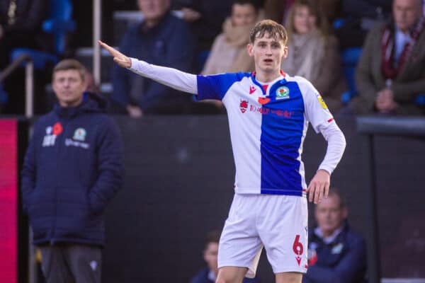 BURNLEY, ENGLAND - Sunday, November 13, 2022: Blackburn Rovers' Tyler Morton during the Football League Championship match between Burnley FC and Blackburn Rovers FC at Turf Moor. (Pic by David Rawcliffe/Propaganda)