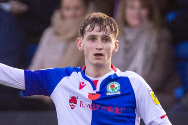 BURNLEY, ENGLAND - Sunday, November 13, 2022: Blackburn Rovers' Tyler Morton during the Football League Championship match between Burnley FC and Blackburn Rovers FC at Turf Moor. (Pic by David Rawcliffe/Propaganda)