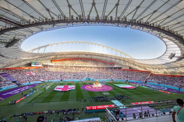 DOHA, QATAR - Monday, November 21, 2022: xxxx during the FIFA World Cup Qatar 2022 Group B match between Iran and England at the Khalifa International Stadium. (Pic by David Rawcliffe/Propaganda)