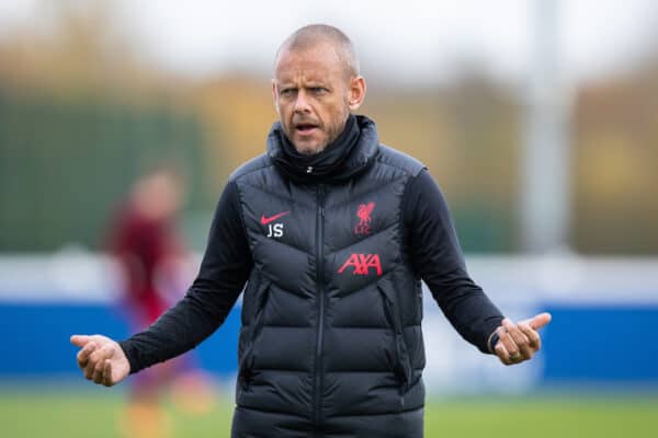 LIVERPOOL, ENGLAND - Saturday, November 26, 2022: Liverpool's Under 18's Coach Jay Spearing before the Under-18 Premier League match between Everton FC Under-18's and Liverpool FC Under-18's, the "mini-mini-Merseyide Derby", at Finch Farm. (Pic by Jessica Hornby/Propaganda)