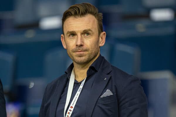 DUBAI, UNITED ARAB EMIRATES - Sunday, December 11, 2022: Liverpool's Sporting Director Julian Ward during the Dubai Super Cup 2022 match between Liverpool FC and Olympique Lyonnais at Al Maktoum Stadium. (Pic by David Rawcliffe/Propaganda)