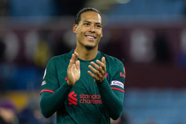 BIRMINGHAM, ENGLAND - Monday, December 26, 2022: Liverpool's Virgil van Dijk celebrates after the FA Premier League match between Aston Villa FC and Liverpool FC at Villa Park. Liverpool won 3-1. (Pic by David Rawcliffe/Propaganda)