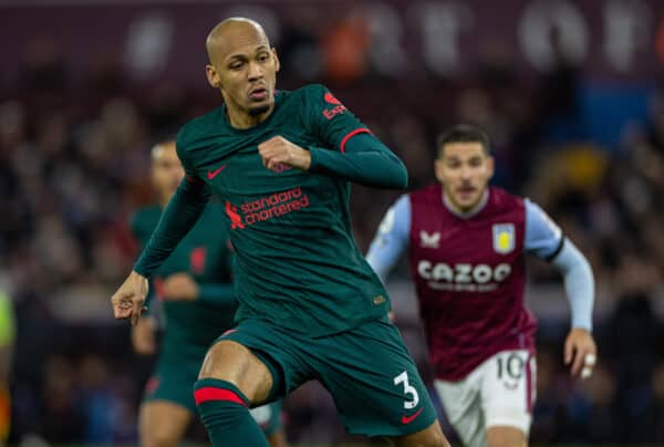 BIRMINGHAM, ENGLAND - Monday, December 26, 2022: Liverpool's Fabio Henrique Tavares 'Fabinho' during the FA Premier League match between Aston Villa FC and Liverpool FC at Villa Park. (Pic by David Rawcliffe/Propaganda)