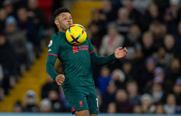 BIRMINGHAM, ENGLAND - Monday, December 26, 2022: Liverpool's Alex Oxlade-Chamberlain during the FA Premier League match between Aston Villa FC and Liverpool FC at Villa Park. (Pic by David Rawcliffe/Propaganda)