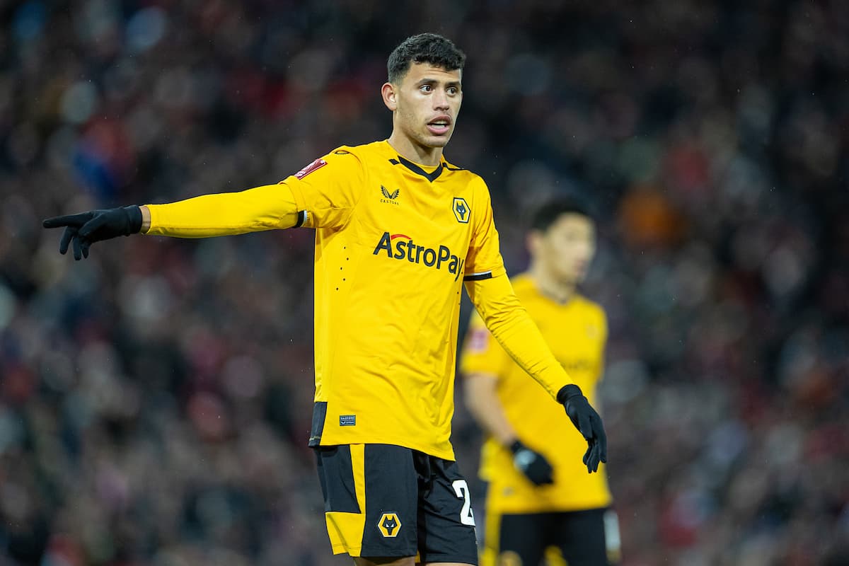 LIVERPOOL, ENGLAND - Saturday, January 7, 2023: Wolverhampton Wanderers' Matheus Nunes during the FA Cup 3rd Round match between Liverpool FC and Wolverhampton Wanderers FC at Anfield. (Pic by David Rawcliffe/Propaganda)