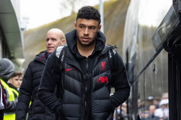 BRIGHTON & HOVE, ENGLAND - Sunday, January 29, 2023: Liverpool's Alex Oxlade-Chamberlain arrives before the FA Cup 4th Round match between Brighton & Hove Albion FC and Liverpool FC at the Falmer Stadium. (Pic by David Rawcliffe/Propaganda)