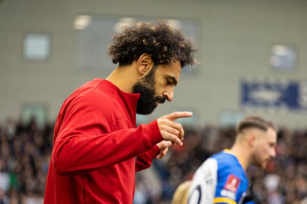 BRIGHTON & HOVE, ENGLAND - Sunday, January 29, 2023: Liverpool's Mohamed Salah before the FA Cup 4th Round match between Brighton & Hove Albion FC and Liverpool FC at the Falmer Stadium. (Pic by David Rawcliffe/Propaganda)