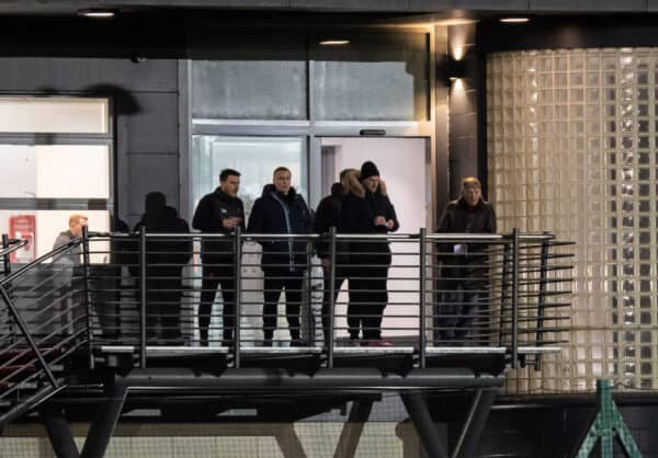 LIVERPOOL, ENGLAND - Wednesday, February 1, 2023: Liverpool legend Sir Kenneth Dalglish (R) watches onduring the Premier League International Cup match between Liverpool FC Under-23's and Hertha BSC Under-21's at the Liverpool Academy. (Pic by Jessica Hornby/Propaganda)