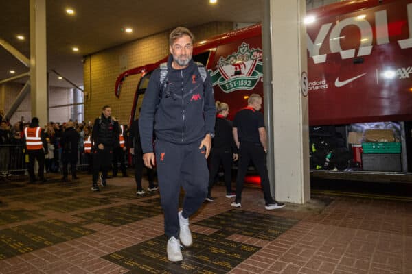 NEWCASTLE-UPON-TYNE, ENGLAND - Saturday, February 18, 2023: Liverpool's manager Jürgen Klopp arrives ahead of the FA Premier League match between Newcastle United FC and Liverpool FC at St. James' Park. (Pic by David Rawcliffe/Propaganda)