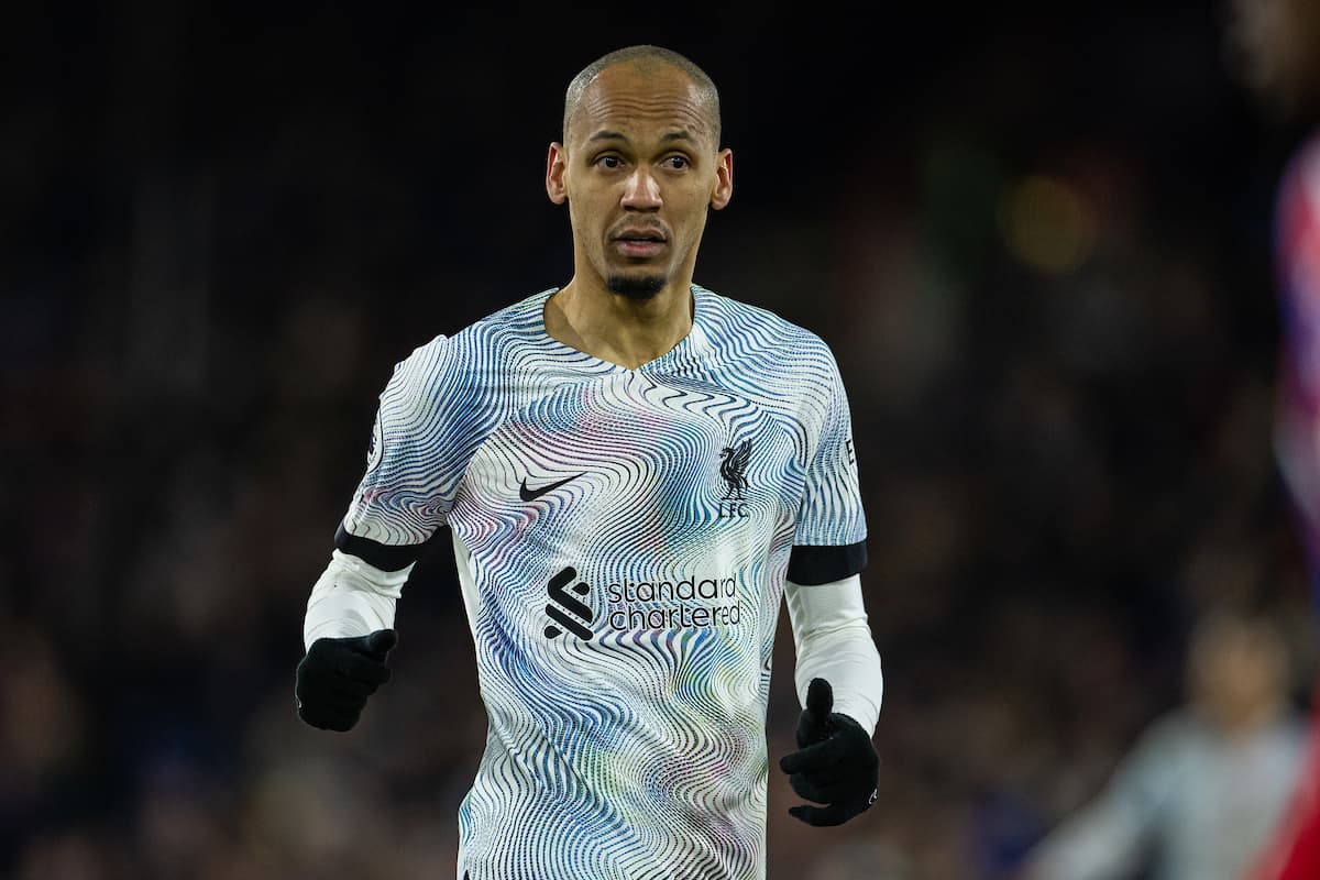 LONDON, ENGLAND - Saturday, February 25, 2023: Liverpool's Fabio Henrique Tavares 'Fabinho' during the FA Premier League match between Crystal Palace FC and Liverpool FC at Selhurst Park. (Pic by David Rawcliffe/Propaganda)