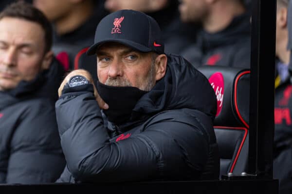 BOURNEMOUTH, INGLATERRA - Sábado, 11 de marzo de 2023: El gerente de Liverpool, Jürgen Klopp, durante el partido de la FA Premier League entre AFC Bournemouth y Liverpool FC en el Vitality Stadium.  (Foto de David Rawcliffe/Propaganda)