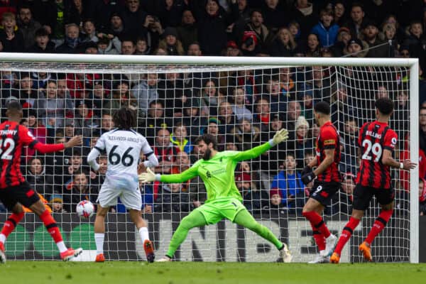 BOURNEMOUTH, ENGLAND - Saturday, March 11, 2023: Bournemouth's Philip Billing (R) scores the opening goal during the FA Premier League match between AFC Bournemouth and Liverpool FC at the Vitality Stadium. (Pic by David Rawcliffe/Propaganda)