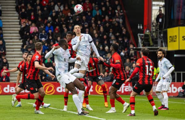 BOURNEMOUTH, ENGLAND - Saturday, March 11, 2023: Liverpool's Darwin Núñez during the FA Premier League match between AFC Bournemouth and Liverpool FC at the Vitality Stadium. (Pic by David Rawcliffe/Propaganda)