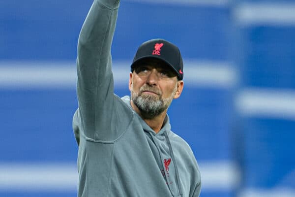 MADRID, SPAIN - Wednesday, March 15, 2023: Liverpool's manager Jürgen Klopp after the UEFA Champions League Round of 16 2nd Leg game between Real Madrid CF and Liverpool FC at the Estadio Santiago Bernabéu. (Pic by David Rawcliffe/Propaganda)