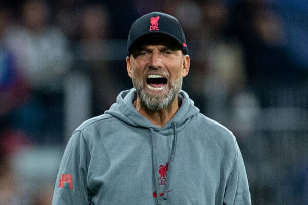 MADRID, SPAIN - Wednesday, March 15, 2023: Liverpool's manager Jürgen Klopp after the UEFA Champions League Round of 16 2nd Leg game between Real Madrid CF and Liverpool FC at the Estadio Santiago Bernabéu. (Pic by David Rawcliffe/Propaganda)