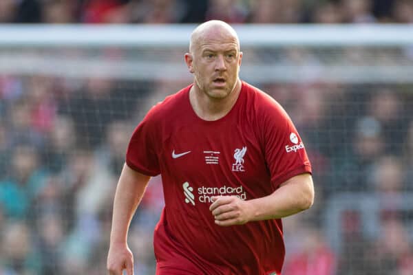 LIVERPOOL, ENGLAND - Saturday, March 25, 2023: Liverpool's Charlie Adam during the LFC Foundation match between Liverpool FC Legends and Glasgow Celtic FC Legends at Anfield. (Pic by David Rawcliffe/Propaganda)