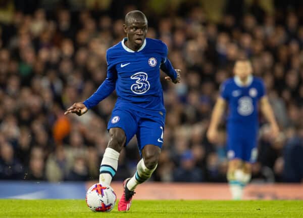 LONDON, ENGLAND - Tuesday, April 4, 2023: Chelsea's N'Golo Kanté during the FA Premier League match between Chelsea FC and Liverpool FC at Stamford Bridge. (Pic by David Rawcliffe/Propaganda)