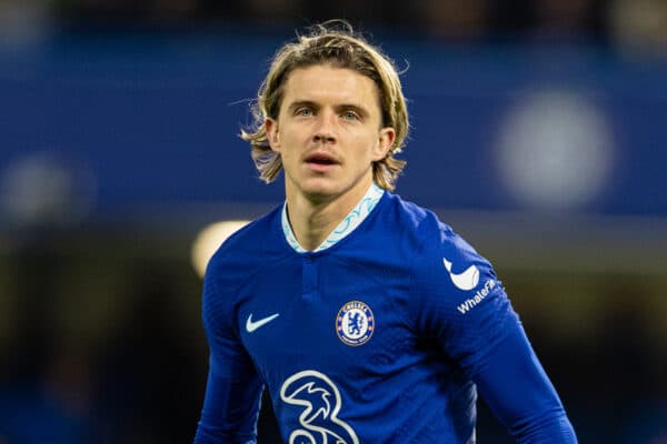 LONDON, ENGLAND - Tuesday, April 4, 2023: Chelsea's Conor Gallagher during the FA Premier League match between Chelsea FC and Liverpool FC at Stamford Bridge. (Pic by David Rawcliffe/Propaganda)