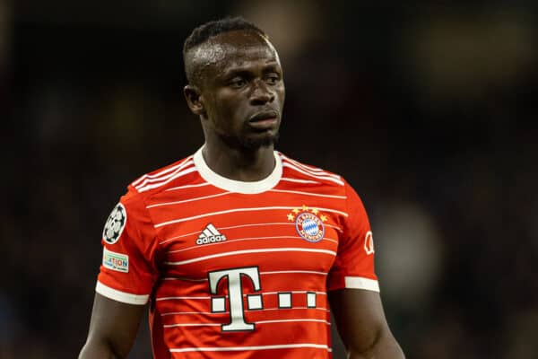 MANCHESTER, ENGLAND - Tuesday, April 11, 2023: Bayern Munich's Sadio Mané during the UEFA Champions League Quarter-Final 1st Leg match between Manchester City FC and FC Bayern Munich at the City of Manchester Stadium. (Pic by David Rawcliffe/Propaganda)