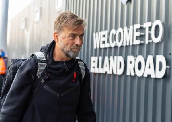 LEEDS, ENGLAND - Monday, April 17, 2023: Liverpool's manager Jürgen Klopp arrives before the FA Premier League match between Leeds United FC and Liverpool FC at Elland Road. (Pic by David Rawcliffe/Propaganda)