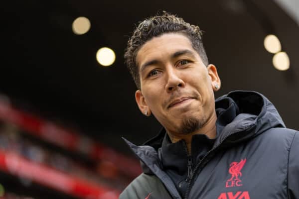 LIVERPOOL, ENGLAND - Saturday, May 6, 2023: Liverpool's Roberto Firmino during the FA Premier League match between Liverpool FC and Brentford FC at Anfield. (Pic by David Rawcliffe/Propaganda)