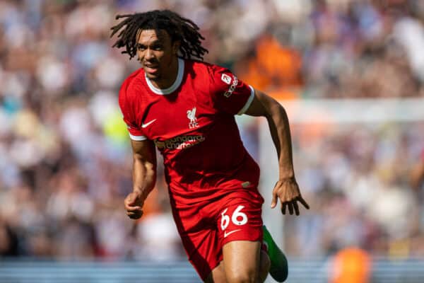 LIVERPOOL, ENGLAND - Saturday, May 20, 2023: Liverpool's Trent Alexander-Arnold during the FA Premier League match between Liverpool FC and Aston Villa FC at Anfield. (Pic by David Rawcliffe/Propaganda)