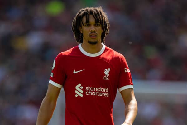 LIVERPOOL, ENGLAND - Saturday, May 20, 2023: Liverpool's Trent Alexander-Arnold during the FA Premier League match between Liverpool FC and Aston Villa FC at Anfield. (Pic by David Rawcliffe/Propaganda)