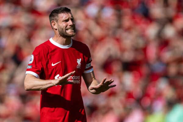 LIVERPOOL, ENGLAND - Saturday, May 20, 2023: Liverpool's James Milner during the FA Premier League match between Liverpool FC and Aston Villa FC at Anfield. (Pic by David Rawcliffe/Propaganda)