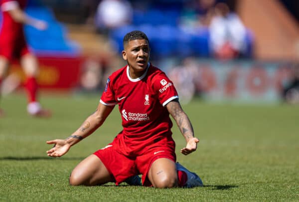 BIRKENHEAD, ENGLAND - Saturday, May 27, 2023: Liverpool's Shanice van de Sanden during the FA Women’s Super League game between Liverpool FC Women and Manchester United FC Women at Prenton Park. (Pic by David Rawcliffe/Propaganda)