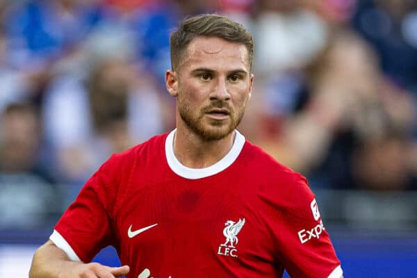 KARLSRUHER, GERMANY - Wednesday, July 19, 2023: Liverpool's Alexis Mac Allister during a pre-season friendly match between Karlsruher SC and Liverpool FC at the Wildparkstadion. (Pic by David Rawcliffe/Propaganda)