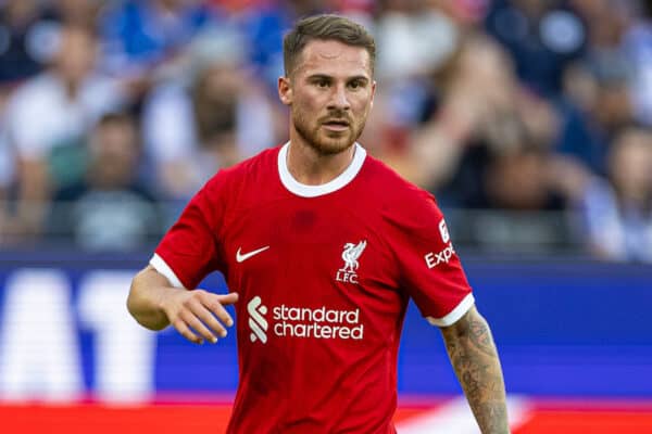 KARLSRUHER, GERMANY - Wednesday, July 19, 2023: Liverpool's Alexis Mac Allister during a pre-season friendly match between Karlsruher SC and Liverpool FC at the Wildparkstadion. (Pic by David Rawcliffe/Propaganda)