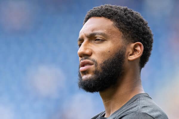 KARLSRUHER, GERMANY - Wednesday, July 19, 2023: Liverpool's Joe Gomez before a pre-season friendly match between Karlsruher SC and Liverpool FC at the Wildparkstadion. (Pic by David Rawcliffe/Propaganda)