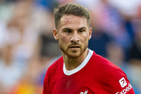 KARLSRUHER, GERMANY - Wednesday, July 19, 2023: Liverpool's Alexis Mac Allister during a pre-season friendly match between Karlsruher SC and Liverpool FC at the Wildparkstadion. (Pic by David Rawcliffe/Propaganda)