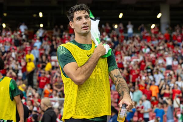 SINGAPORE - Sunday, July 30, 2023: Liverpool's Dominik Szoboszlai before a pre-season friendly match between Liverpool FC and Leicester City FC at the Singapore National Stadium. (Pic by David Rawcliffe/Propaganda)