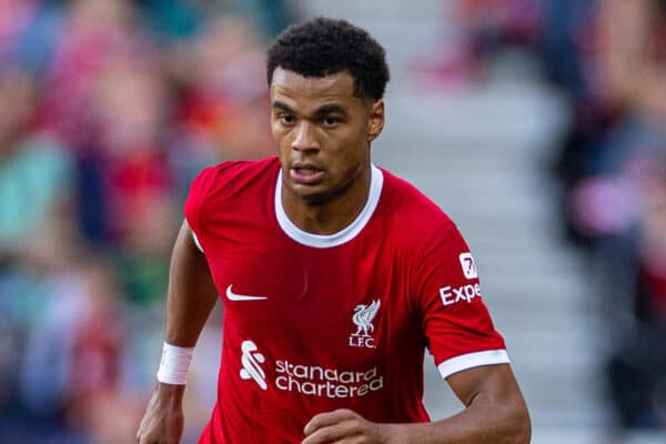 PRESTON, ENGLAND - Monday, August 7, 2023: Liverpool's Cody Gakpo during a pre-season friendly match between Liverpool FC and SV Darmstadt 98 at Deepdale. (Pic by David Rawcliffe/Propaganda)