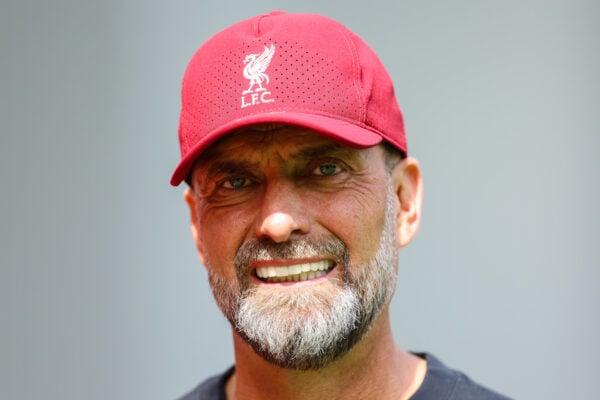 LIVERPOOL, ENGLAND - Saturday, August 19, 2023: Liverpool's manager Jürgen Klopp during the FA Premier League match between Liverpool FC and AFC Bournemouth at Anfield. (Pic by David Rawcliffe/Propaganda)