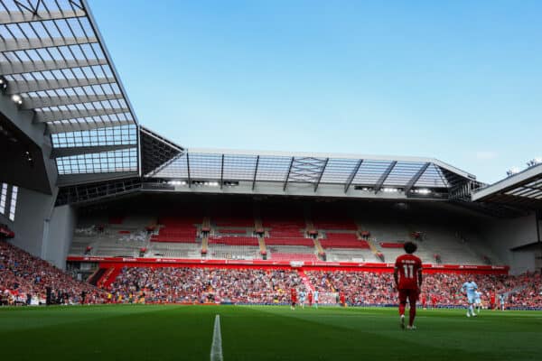 LIVERPOOL, ENGLAND - Saturday, August 19, 2023: A general view of Anfield during the FA Premier League match between Liverpool FC and AFC Bournemouth at Anfield. (Pic by David Rawcliffe/Propaganda)