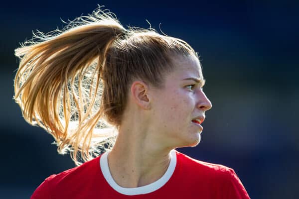 LIVERPOOL, ENGLAND - Sunday, November 27, 2022: Liverpool's Marie Hobinger during the FA Women's League Cup Group B match between Liverpool FC Women and Blackburn Rovers Ladies FC, at Prenton Park. (Pic by Jessica Hornby/Propaganda)