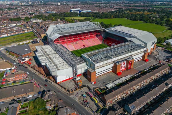 LIVERPOOL, ENGLAND - Saturday, September 2, 2023: A general view of Liverpool's Anfield Stadium before the FA Premier League match between Liverpool FC and Aston Villa FC. (Pic by David Rawcliffe/Propaganda)