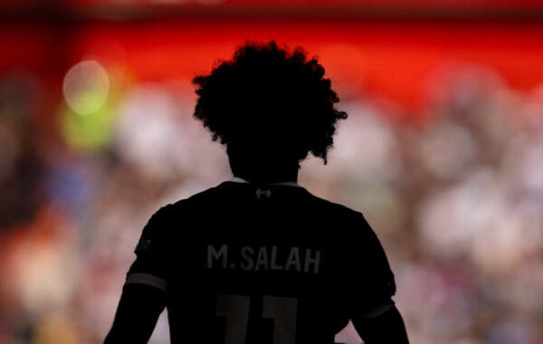 LIVERPOOL, ENGLAND - Saturday, September 2, 2023: Liverpool's Mohamed Salah during the FA Premier League match between Liverpool FC and Aston Villa FC at Anfield. (Pic by David Rawcliffe/Propaganda)