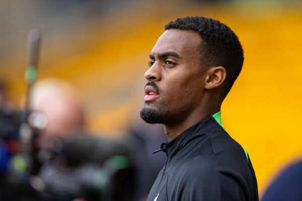 WOLVERHAMPTON, ENGLAND - Saturday, September 16, 2023: Liverpool's Ryan Gravenberch before the FA Premier League match between Wolverhampton Wanderers FC and Liverpool FC at Molineux Stadium. (Pic by David Rawcliffe/Propaganda)