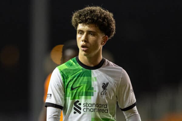  Liverpool's Kieran Morrison during the English Football League Trophy Northern Group A match between Blackpool FC and Liverpool FC Under-21's at Bloomfield Road. (Photo by David Rawcliffe/Propaganda)